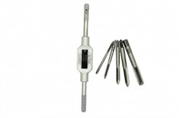 Adjustable Tap Wrench_6pcs HSS Tap Set With Adjustable tap Wrench